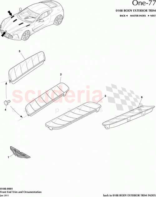 Part Diagram for Aston Martin DBY00256-D