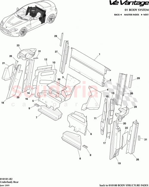 Part Diagram for Aston Martin 6G33-10505-AF