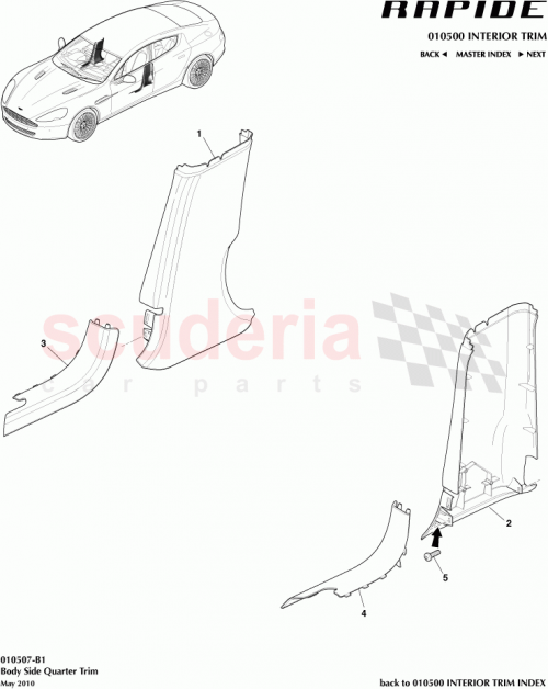 Part Diagram for Aston Martin AD43-403F72-AAW