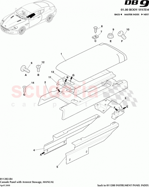 Part Diagram for Aston Martin 4G43-045C76-BBW