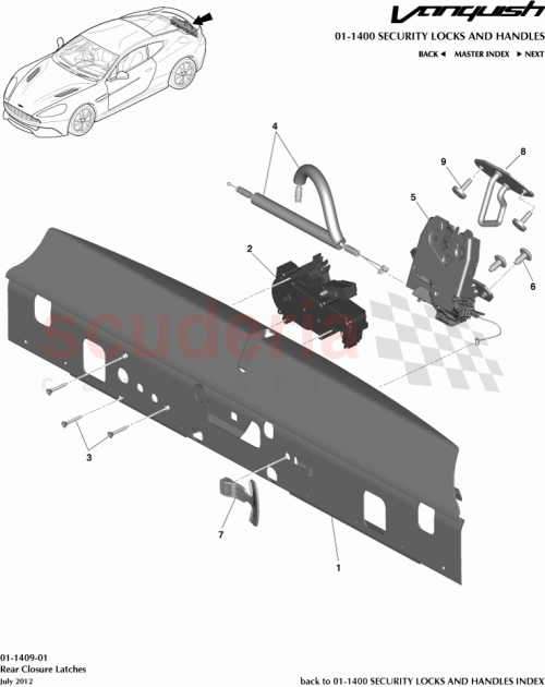 Part Diagram for Aston Martin CD33-404A42-AB