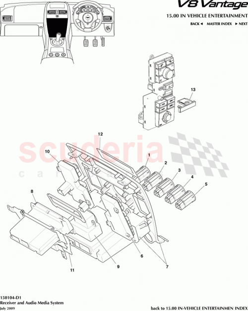 Part Diagram for Aston Martin 6G33-18C815-HA