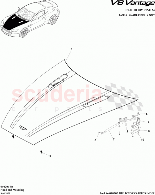 Part Diagram for Aston Martin 6G33-16C826-AB