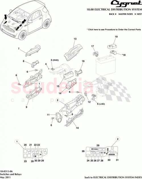 Part Diagram for Aston Martin 82631-74030