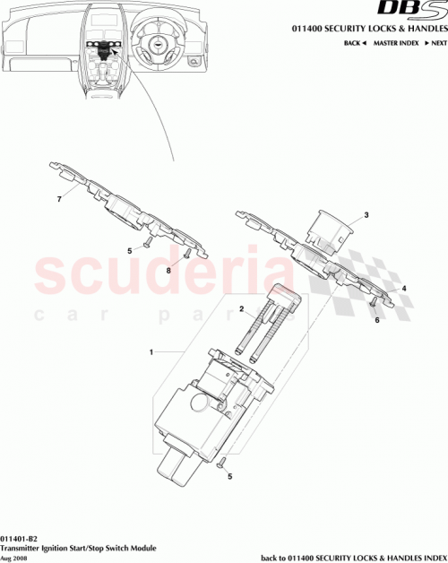 Part Diagram for Aston Martin 9G43-19H421-AB