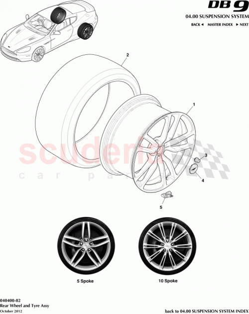 Part Diagram for Aston Martin CG43-9965G-LB