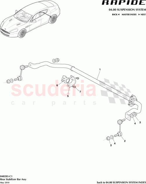 Part Diagram for Aston Martin AD43-4A037-AA
