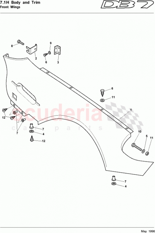 Part Diagram for Aston Martin 697487