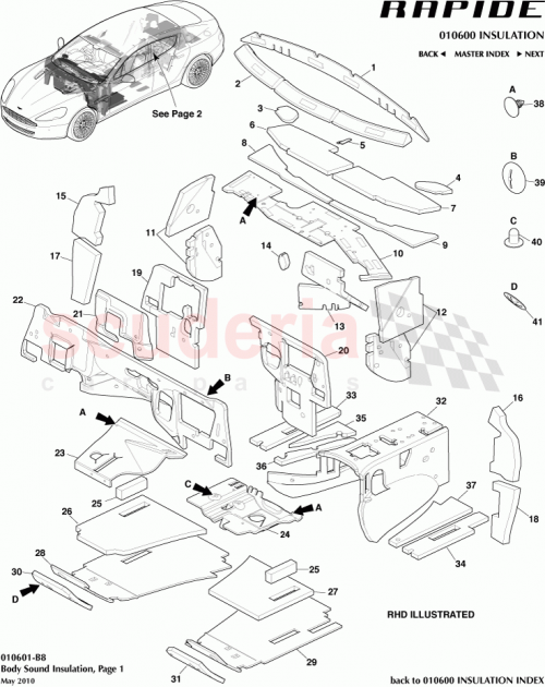 Part Diagram for Aston Martin DG43-28110-AA