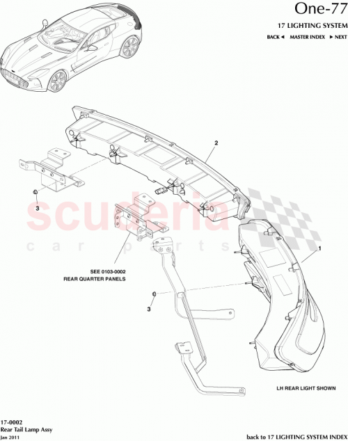 Part Diagram for Aston Martin AY93-13405-AA