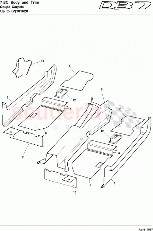 Part Diagram for Aston Martin 8383363/XXX
