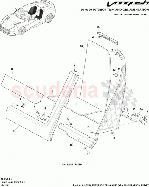 Part Diagram for Aston Martin CD33-310A85-AA