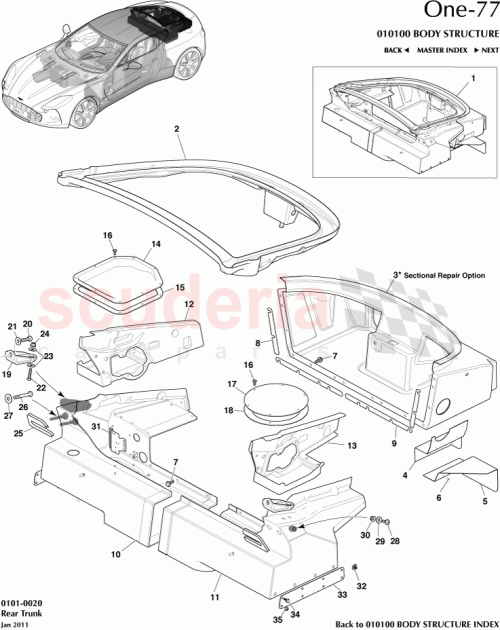 Part Diagram for Aston Martin 12023-06-1294-AA