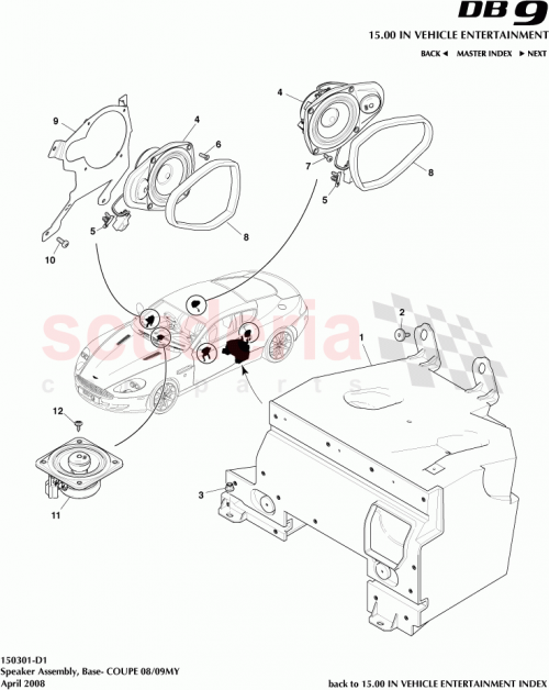 Part Diagram for Aston Martin 9G43-18808-JB