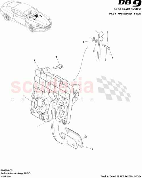 Part Diagram for Aston Martin 4G43-2450-BI