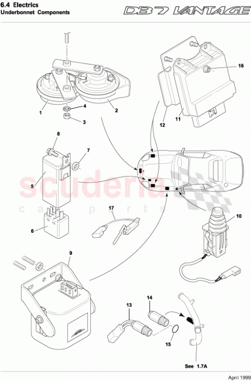 Part Diagram for Aston Martin 37-84729