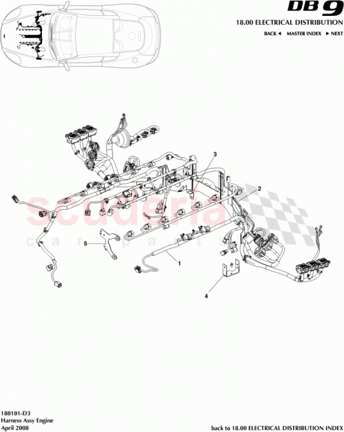 Part Diagram for Aston Martin 6G43-14A280-AA