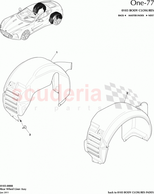 Part Diagram for Aston Martin 12023-03-8662-AD