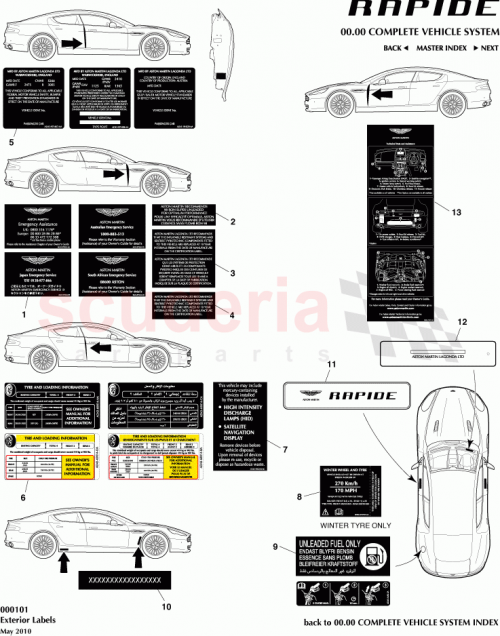 Part Diagram for Aston Martin AD431651LA