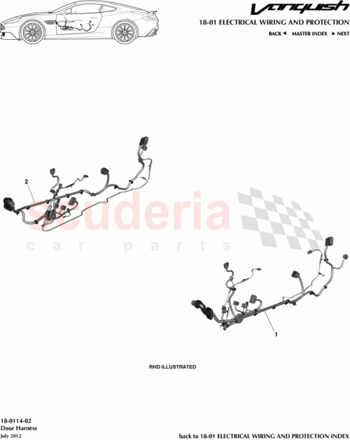 Part Diagram for Aston Martin ED33-14631-BC