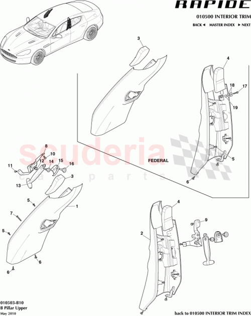 Part Diagram for Aston Martin AD43J489AB