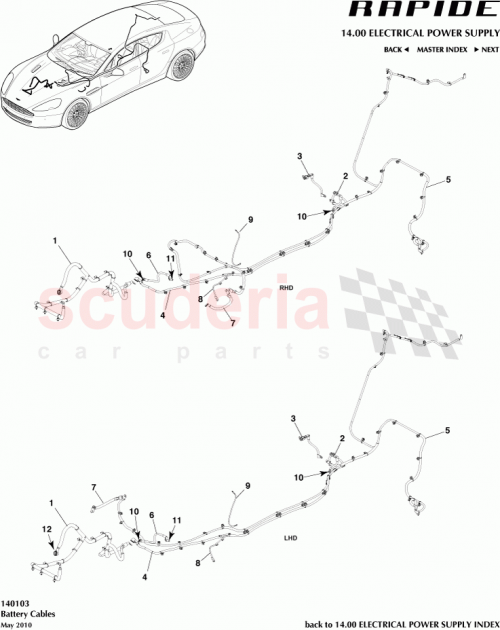 Part Diagram for Aston Martin AD43-14301-AC