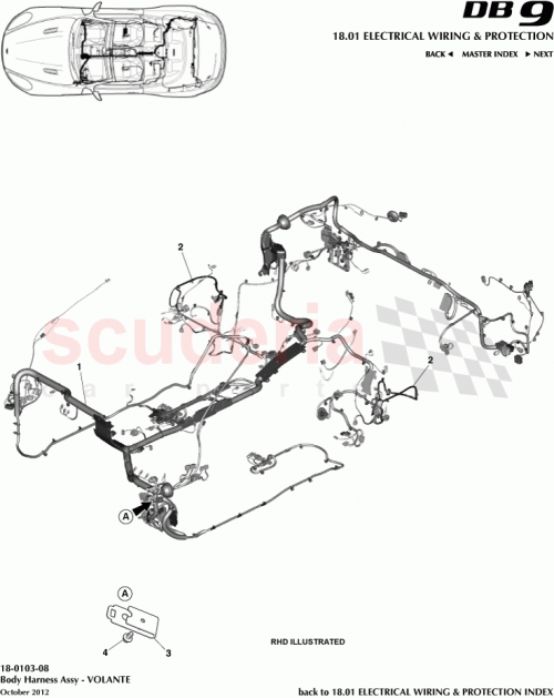 Part Diagram for Aston Martin EG43-14A005-DA