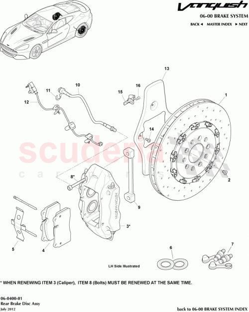 Part Diagram for Aston Martin AD23-2C464-GA