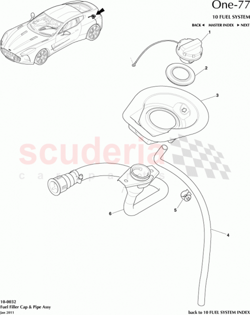 Part Diagram for Aston Martin 4G43-C28670-BC