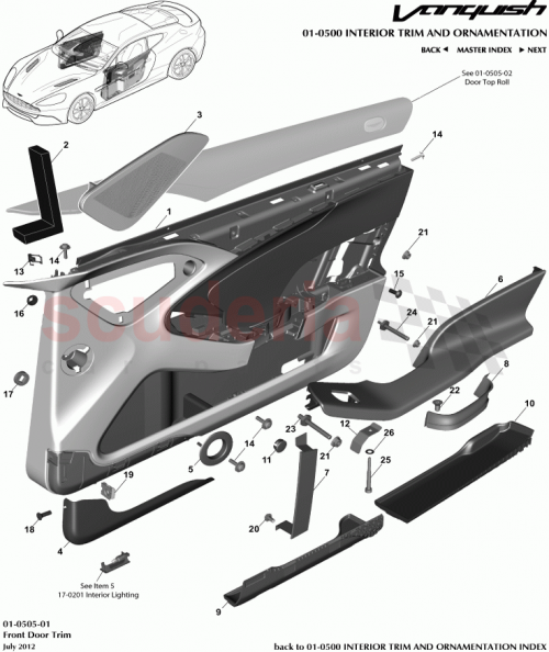 Part Diagram for Aston Martin CD33-24104-ACW