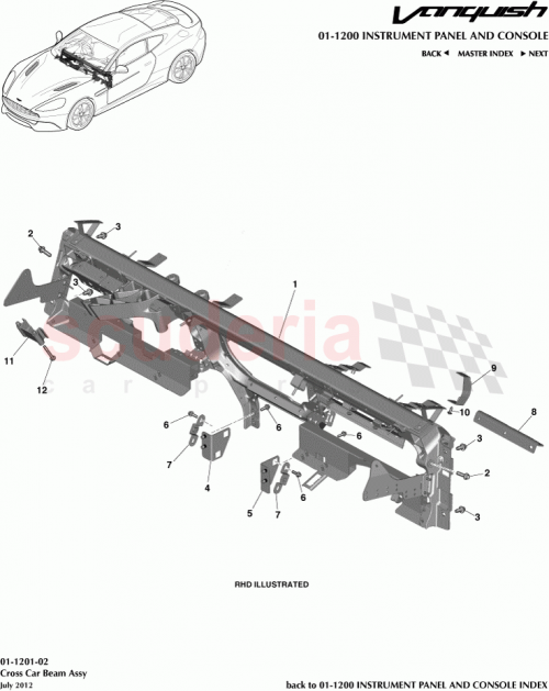 Part Diagram for Aston Martin DD33-044B52-BA