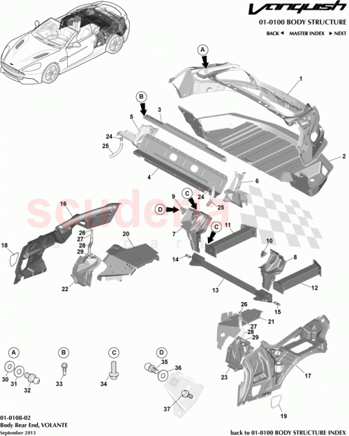 Part Diagram for Aston Martin ED33-L46303-AD