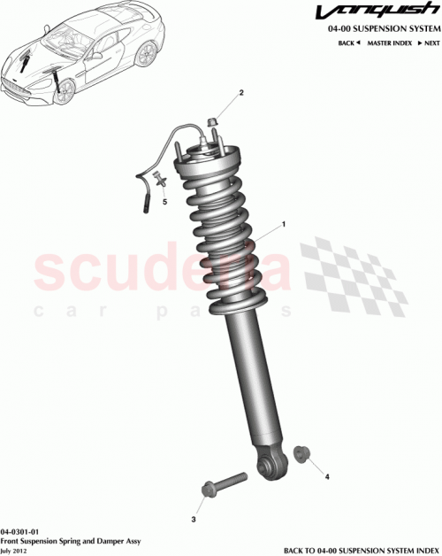 Part Diagram for Aston Martin ED33-18B036-BA