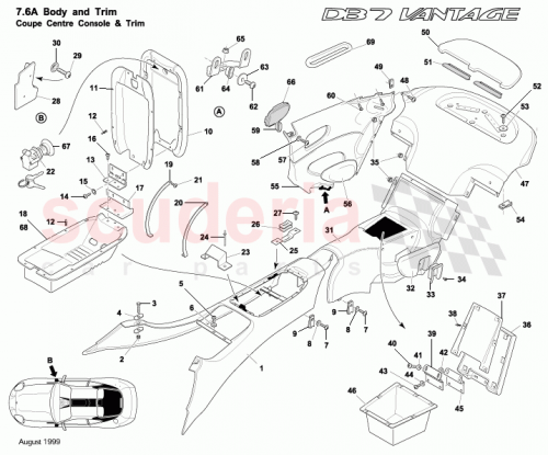 Part Diagram for Aston Martin 699123