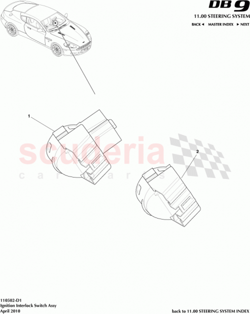 Part Diagram for Aston Martin 4G43-11572-AC
