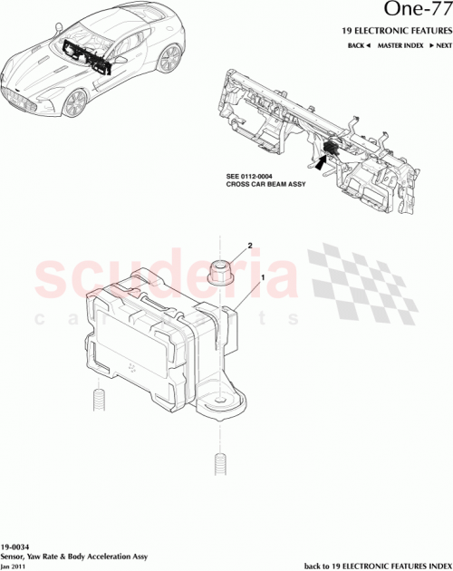 Part Diagram for Aston Martin BG33-14B296-AA
