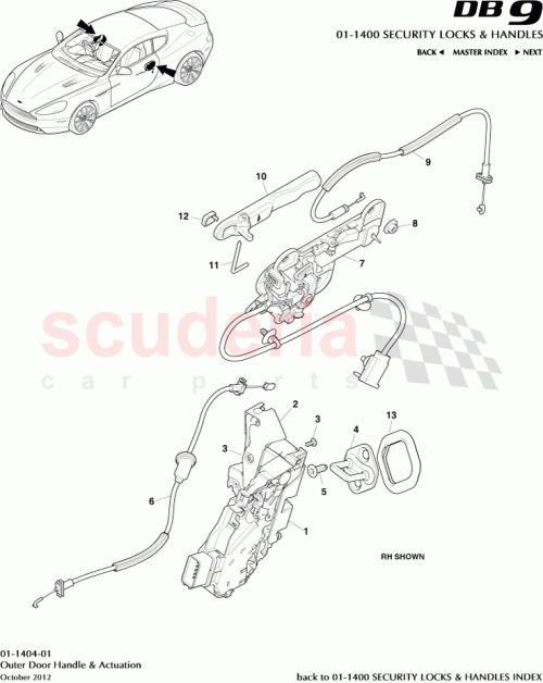 Part Diagram for Aston Martin GOCD33-A21812-AA