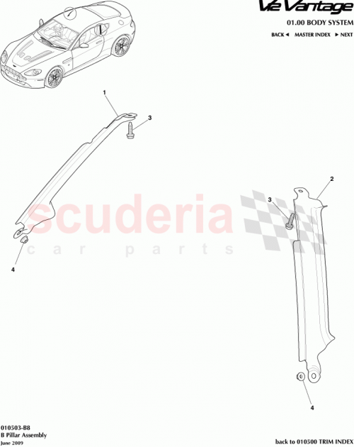 Part Diagram for Aston Martin 6G33-105101-BA
