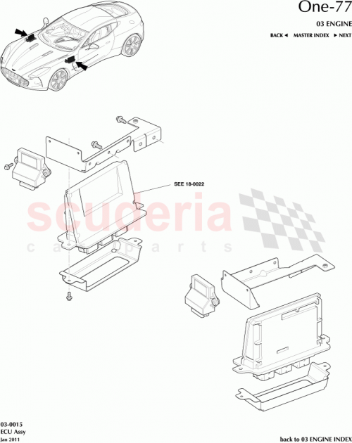 Part Diagram for Aston Martin SEE 18-0022