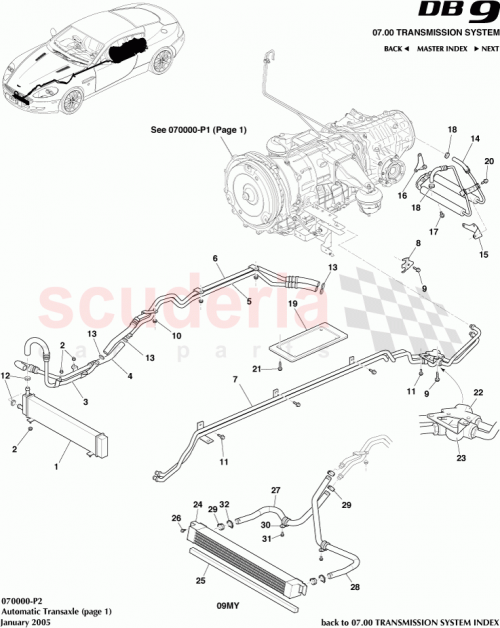 Part Diagram for Aston Martin 9G43-7F120-BA