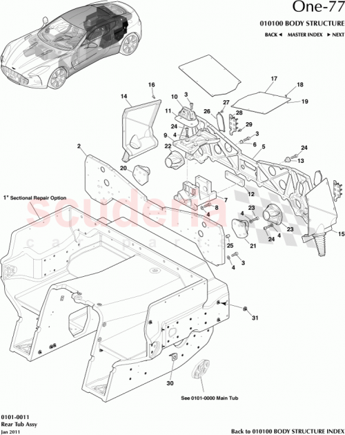 Part Diagram for Aston Martin 12023-06-1132-AC