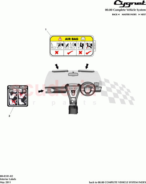 Part Diagram for Aston Martin 74598-12010