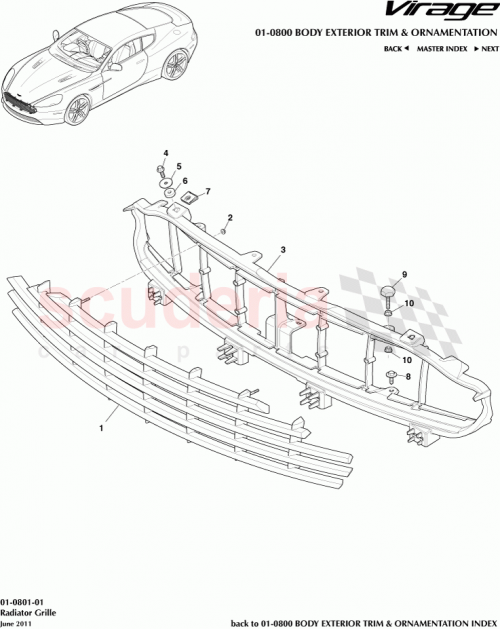 Part Diagram for Aston Martin CG43-8A100-BB
