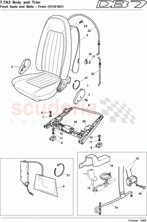 Part Diagram for Aston Martin 74110611AAW
