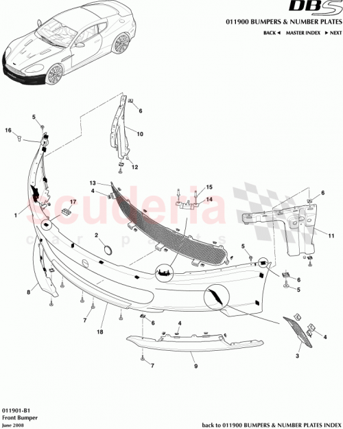 Part Diagram for Aston Martin 8D33-17D957-CE