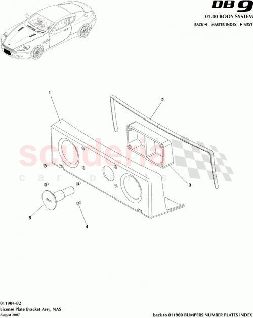 Part Diagram for Aston Martin 4G43-01-10303