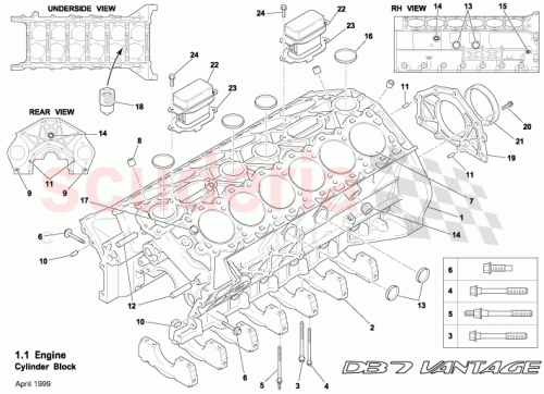 Part Diagram for Aston Martin 1R12-01-10434