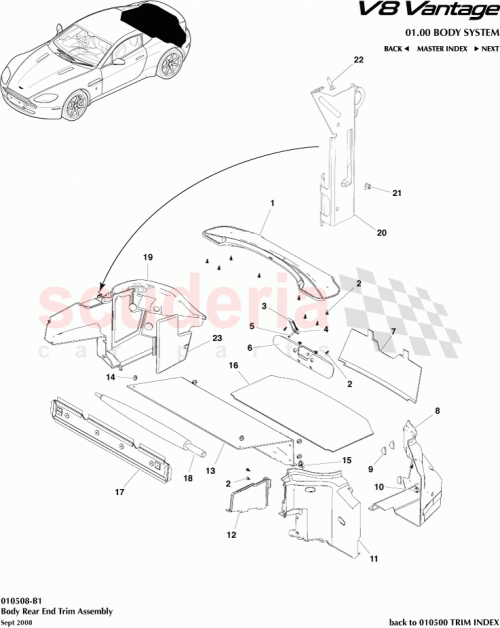 Part Diagram for Aston Martin 6G33-130A60-AD
