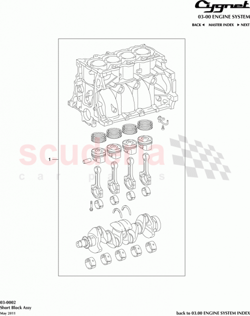 Part Diagram for Aston Martin 11400-47020