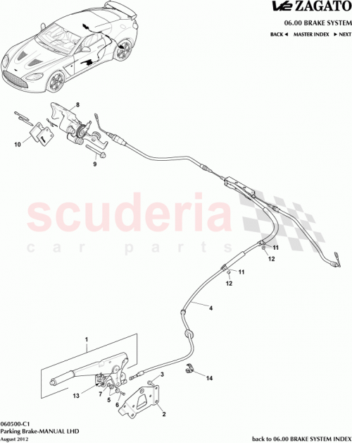 Part Diagram for Aston Martin 8D43-2B296-BA